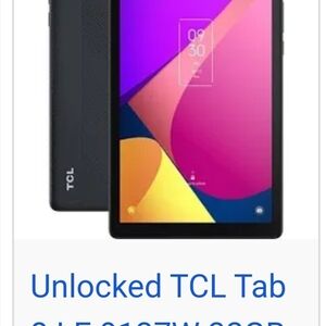 TCL Tablet in Black with Colorful Display